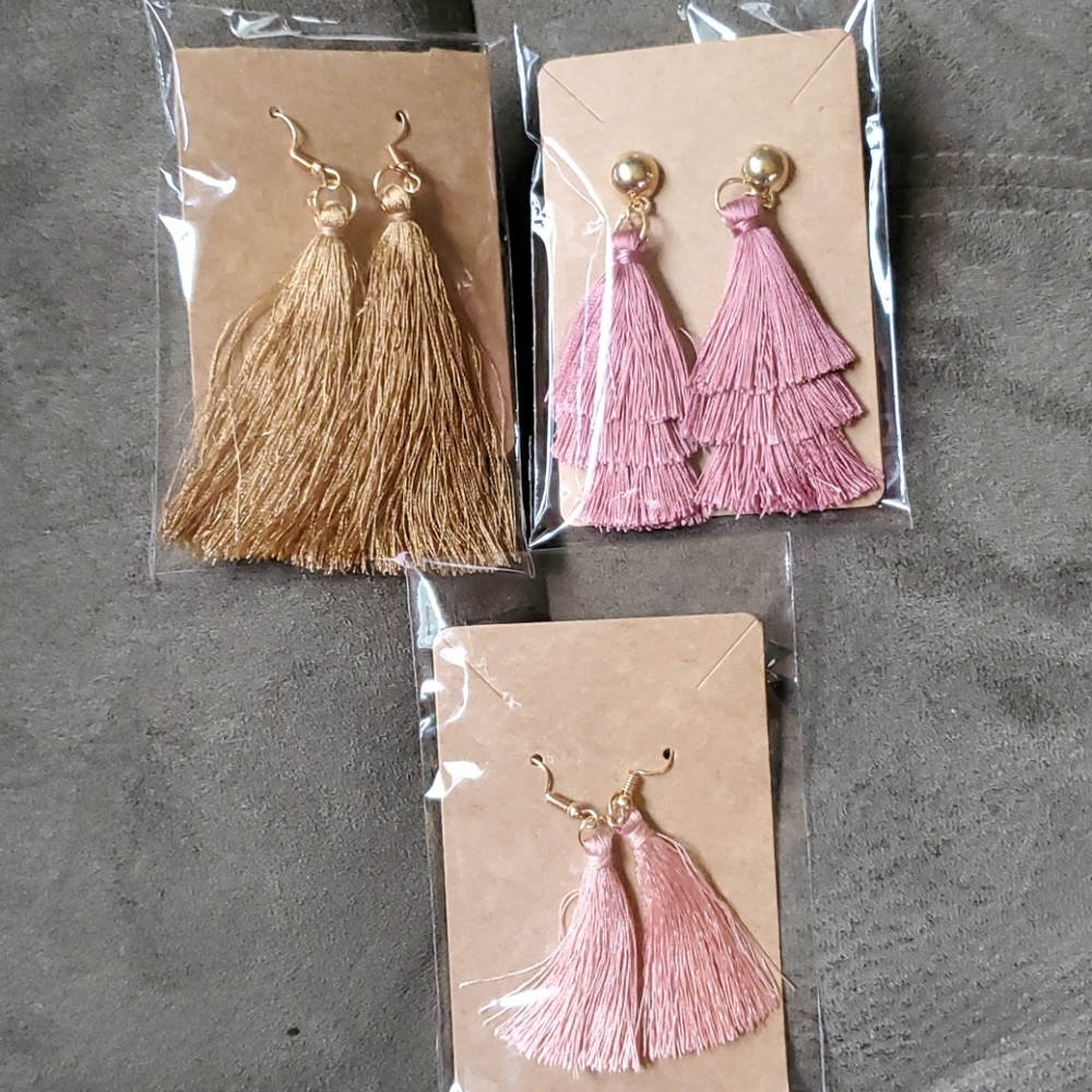 3 pair of earrings